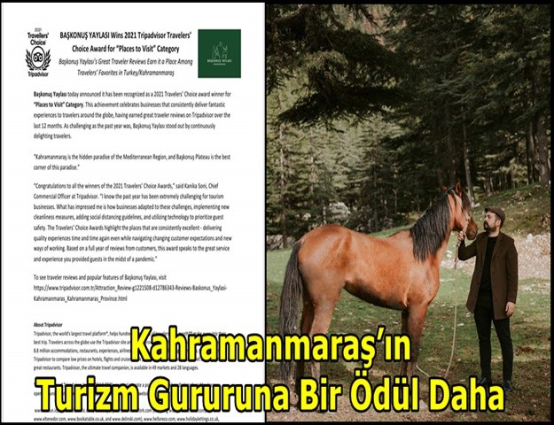 Kahramanmaraş’ın Turizm Gururuna Bir Ödül Daha
